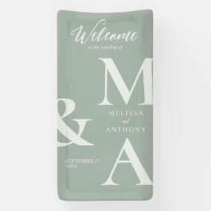 Lona Boda verde sabio Minimalista moderno