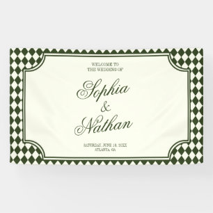 Lona Boda Vintage de Lujo con Dinero Antiguo Verde Oliv
