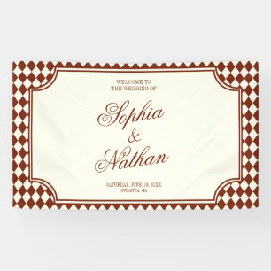 Lona Boda Vintage Marfil Burgundy de Dinero Antiguo de