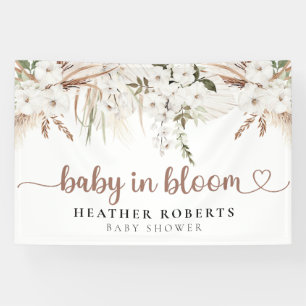 Lona Boho Baby In Bloom Heart Script Baby Shower
