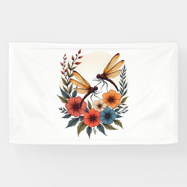 Lona Boho Floral Dragonfly (Horizontal)
