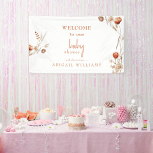 Lona Boho Floral Seca Terracota Baby Shower