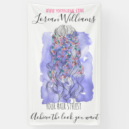 Lona Boho Moda Morple Bride Hairstyle Watercolor Floral