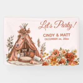 Lona Boho Naranja Tent Wildflowers Boda