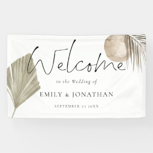 Lona Boho Pampas Grass Welcome Bodas Names Fecha