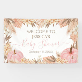 Lona Boho Pampas Pink Pumpkin baby shower Welcome