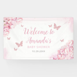 Lona Boho Pink Watercolor Floral Mariposa Baby Shower