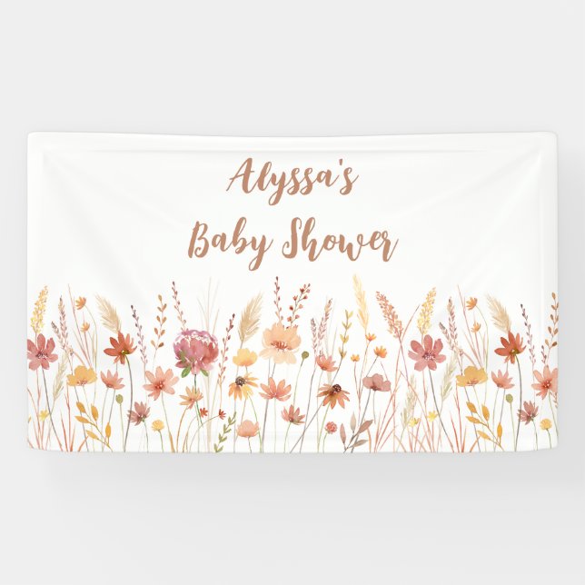 Lona Boho Terracotta Wildflower Baby Shower (Horizontal)