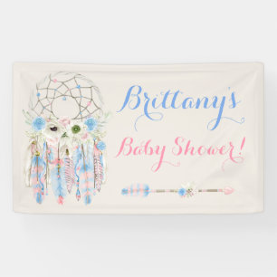 Lona Boho Tribal Dream Catcher Baby Blue & Pink
