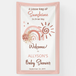 Lona Boho Un pequeño rayo de luz solar Chica Baby Showe