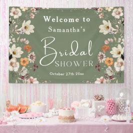 Lona Boho Wildflower Rustic Sage Green Bridal Shower