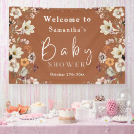 Lona Boho Wildflower Rustic Terracotta Baby Shower