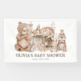 Lona Boho Woodland Animales Género Neutral Baby Shower