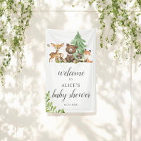 Boho Woodland Animals Bienvenida Banner de Baby Sh