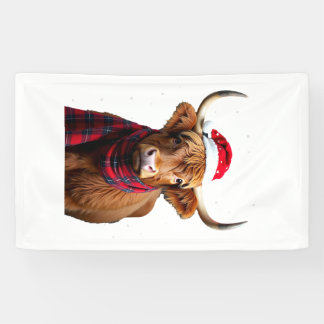 Lona Boho Xmas Christmas Highland Cow T-Shirt (1)