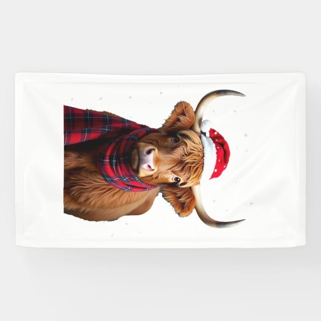 Lona Boho Xmas Christmas Highland Cow T-Shirt (1) (Horizontal)