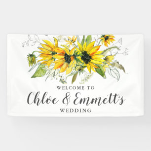 Lona Boho Yellow Sunflower Floral Boda