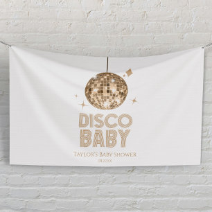 Lona Bola de Discoteca de Oro 'Disco Baby' Baby Shower