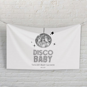 Lona Bola de Discoteca de Plata 'Disco Baby' Shower de 