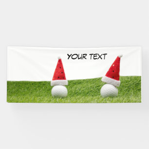 Lona Bola de golf con Fiesta de Navidades de Santa hat