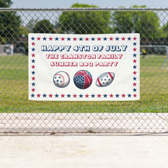 Lona Bolas deportivas para fiesta del 4 de julio (In situ)