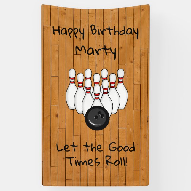 Lona Bolos personalizados con tema de cumpleaños feliz (Vertical)