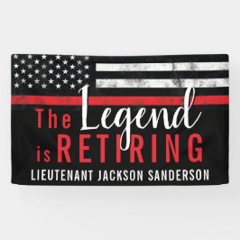 Lona Bombardero de bandera roja de retiro de bomberos