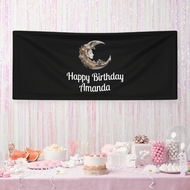 Lona Bonita cara en el cumpleaños de la luna (Fiesta)