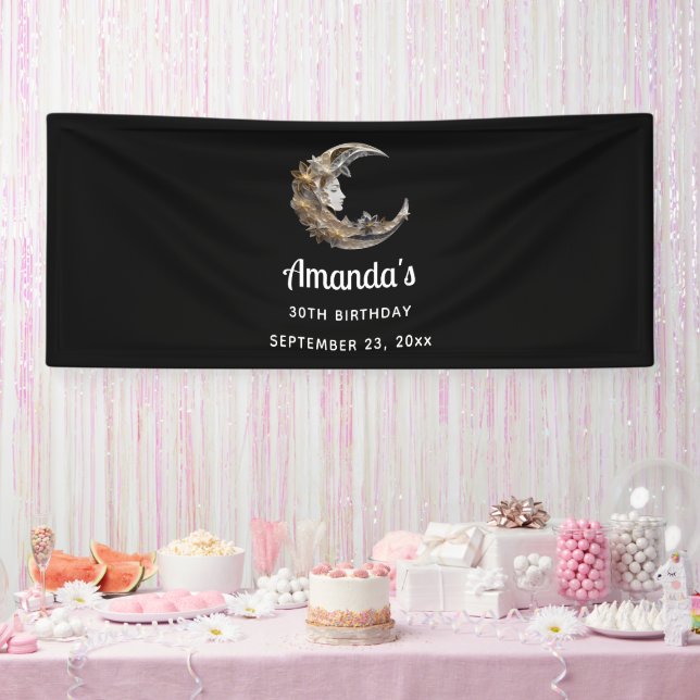 Lona Bonita cara en el cumpleaños de la luna (Fiesta)