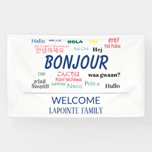 Lona Bonjour Hello Languages World Colorful Family