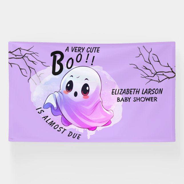 Lona Boo Baby Shower Halloween Purple Themed Fiesta (Horizontal)