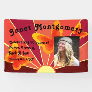 Lona Boomer retro Hippy Sunrise Photo Birday
