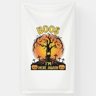Lona Boos estoy aquí de nuevo Halloween árbol espeluzna