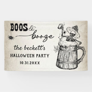 Lona Boos y Booze Fantasma Halloween Party