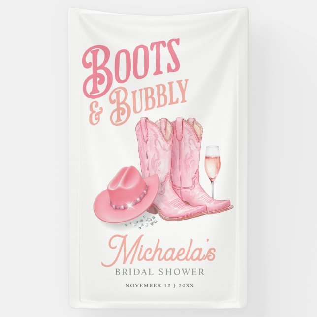 Lona Boots & Bubbly Western Cowgirl Pink Brillain (Vertical)
