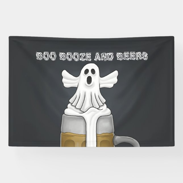 Lona Booze y cervezas fantasmas (Horizontal)