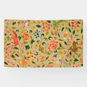 Lona Bordado de Animales con Crewel Vintage: Tapiz Anti