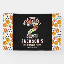 Born 2 Ball Sport Themed Boy 2nd Birthday Party