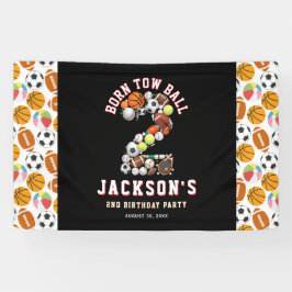 Lona Born 2 Ball Sport Themed Boy 2nd Birthday Party