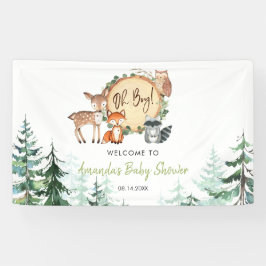 Lona Bosque de Woodland Oh Boy Bienvenida Baby Shower G