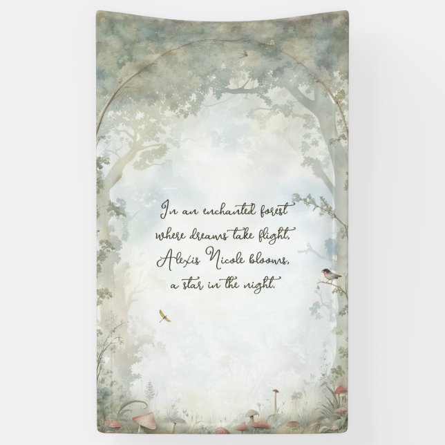 Lona Bosque etéreo encantado (Vertical)