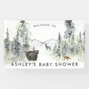Lona Bosque forestal Banner de bienvenida para baby s