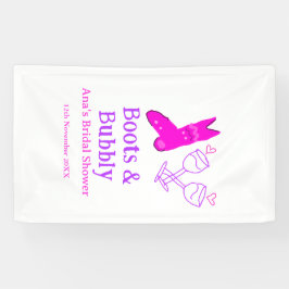 Lona Botas y botella de champán burbujeante despedida d