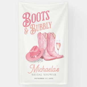 Lona Botas y Burbujas Fiesta de Despedida de Soltera Va