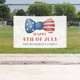 Lona Bow Patriótico Rojo, Blanco Y Azul 4 De Julio