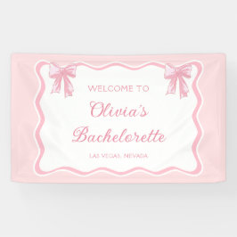 Lona Bow rosado tira y ata la fiesta de la soltera Knot