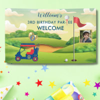 Boy Golf Theme Photo 3er cumpleaños Fiesta