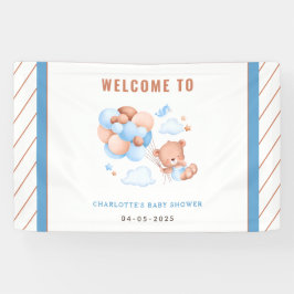 Lona Boy Teddy Bear “We Can Bearly Wait” Baby Shower