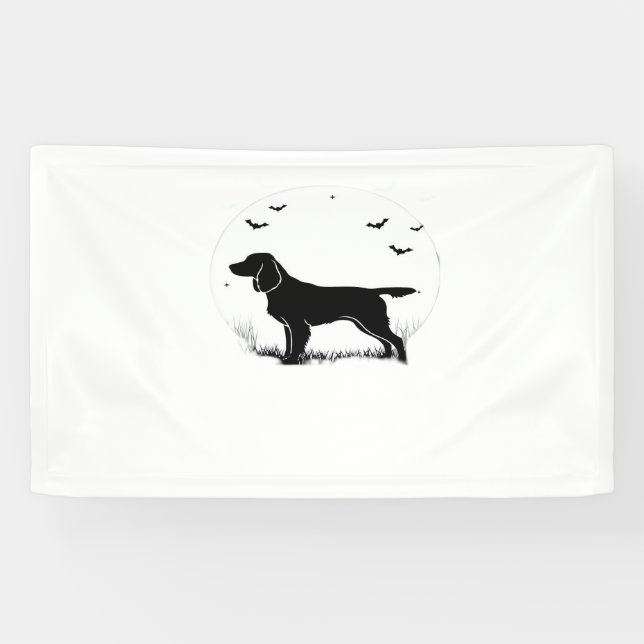 Lona Boykin Spaniel Dog - Halloween Moon Silhouette Cla (Horizontal)