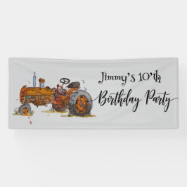 Lona Boys birthday party with antique tractor design